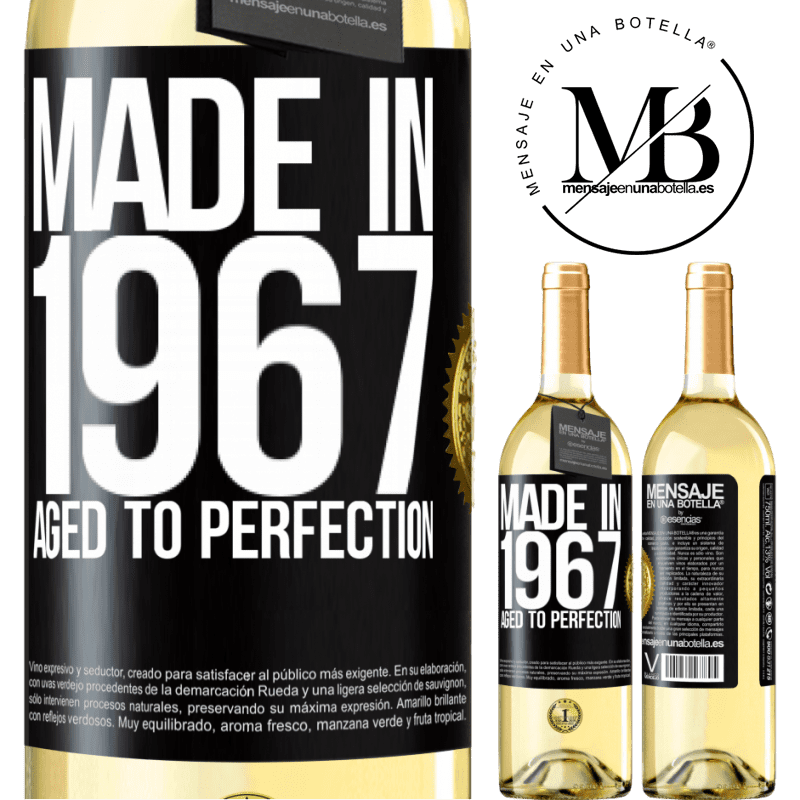 29,95 € Free Shipping | White Wine WHITE Edition Made in 1967. Aged to perfection Black Label. Customizable label Young wine Harvest 2022 Verdejo