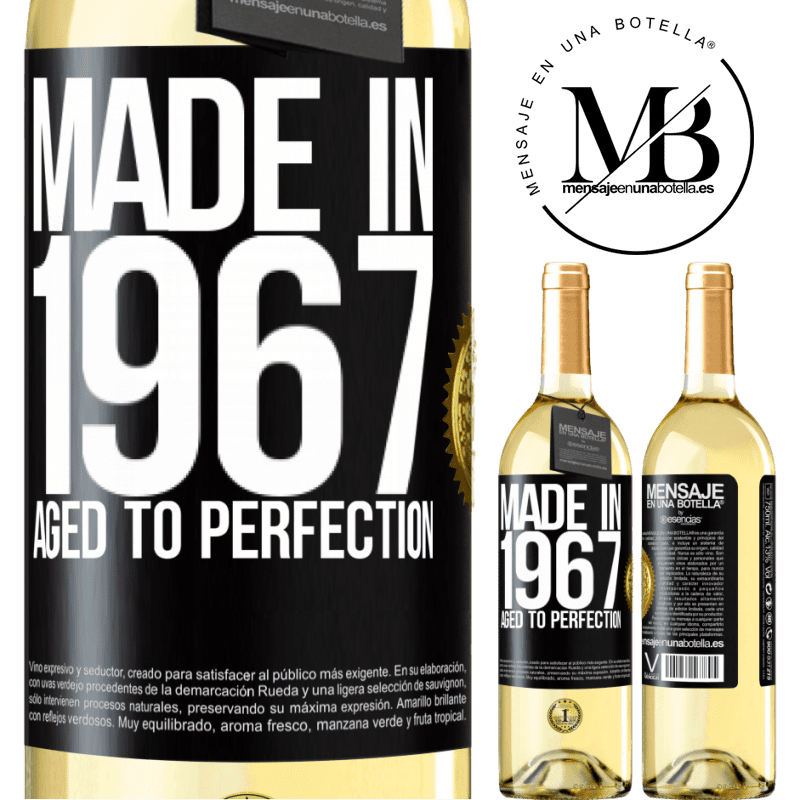 29,95 € Free Shipping | White Wine WHITE Edition Made in 1967. Aged to perfection Black Label. Customizable label Young wine Harvest 2024 Verdejo