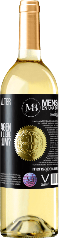 «Ich bin in einem Alter in dem ich automatisch frage, wenn sie mir sagen ich libe dich, wofür?» WHITE Ausgabe