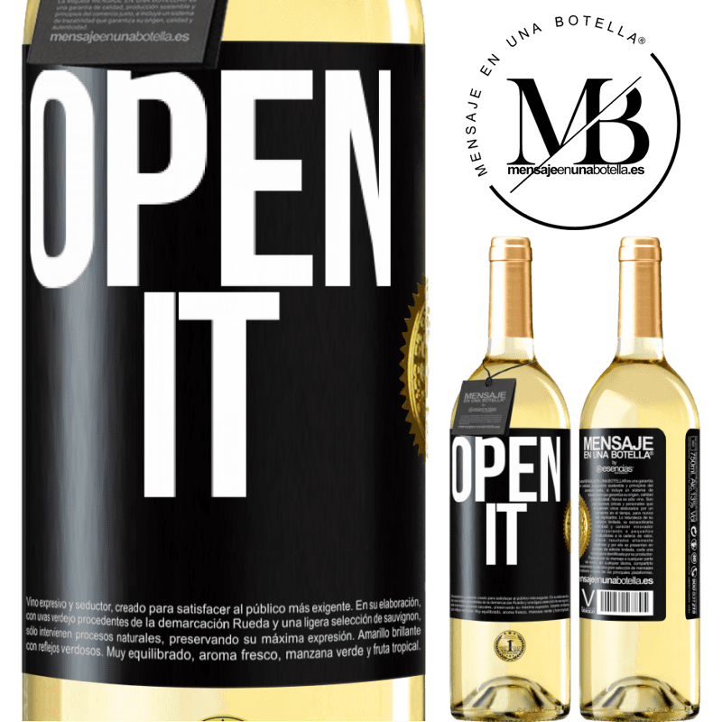 29,95 € Free Shipping | White Wine WHITE Edition Open it Black Label. Customizable label Young wine Harvest 2024 Verdejo