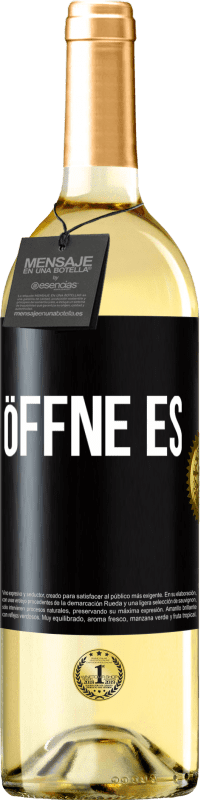 29,95 € Kostenloser Versand | Weißwein WHITE Ausgabe Öffne es Schwarzes Etikett. Anpassbares Etikett Junger Wein Ernte 2023 Verdejo