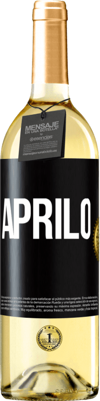 29,95 € | Vino bianco Edizione WHITE Aprilo Etichetta Nera. Etichetta personalizzabile Vino giovane Raccogliere 2023 Verdejo