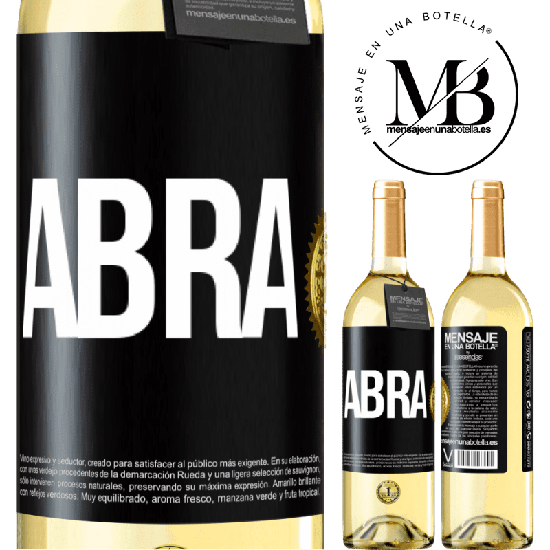 29,95 € Envio grátis | Vinho branco Edição WHITE Abra Etiqueta Preta. Etiqueta personalizável Vinho jovem Colheita 2024 Verdejo