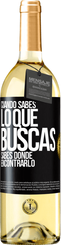 29,95 € Envío gratis | Vino Blanco Edición WHITE Cuando sabes lo que buscas, sabes dónde encontrarlo Etiqueta Negra. Etiqueta personalizable Vino joven Cosecha 2024 Verdejo