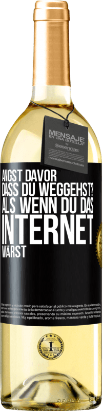 «Angst davor, dass du weggehst? Als wenn du das Internet wärst» WHITE Ausgabe