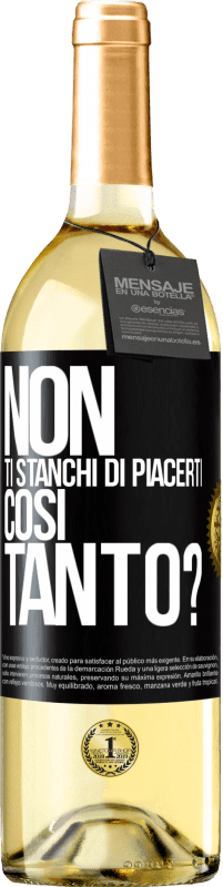 Spedizione Gratuita | Vino bianco Edizione WHITE Non ti stanchi di piacerti così tanto? Etichetta Nera. Etichetta personalizzabile Vino giovane Raccogliere 2023 Verdejo