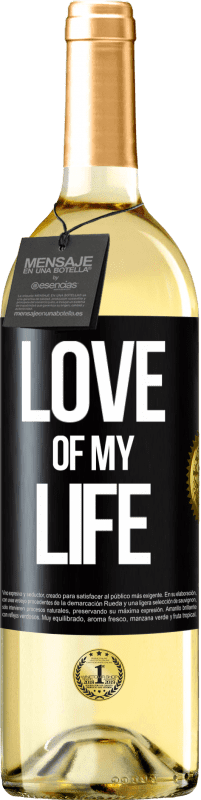 29,95 € Free Shipping | White Wine WHITE Edition Love of my life Black Label. Customizable label Young wine Harvest 2023 Verdejo
