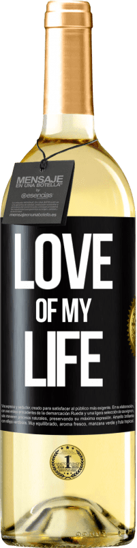 29,95 € Free Shipping | White Wine WHITE Edition Love of my life Black Label. Customizable label Young wine Harvest 2025 Verdejo