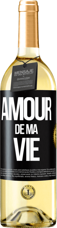 29,95 € Envoi gratuit | Vin blanc Édition WHITE Amour de ma vie Étiquette Noire. Étiquette personnalisable Vin jeune Récolte 2023 Verdejo
