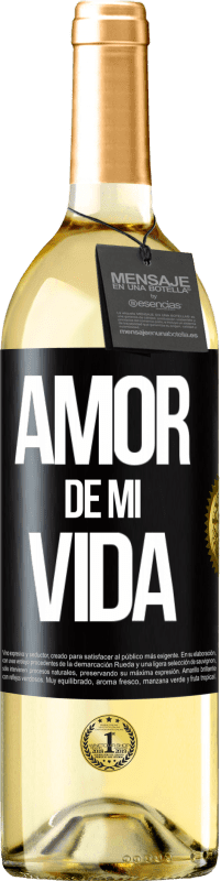 29,95 € | Vino Blanco Edición WHITE Amor de mi vida Etiqueta Negra. Etiqueta personalizable Vino joven Cosecha 2023 Verdejo