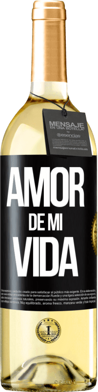 29,95 € | Vino Blanco Edición WHITE Amor de mi vida Etiqueta Negra. Etiqueta personalizable Vino joven Cosecha 2024 Verdejo