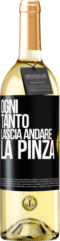 29,95 € | Vino bianco Edizione WHITE Ogni tanto lascia andare la pinza Etichetta Nera. Etichetta personalizzabile Vino giovane Raccogliere 2025 Verdejo