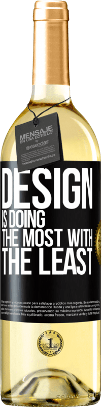 Free Shipping | White Wine WHITE Edition Design is doing the most with the least Black Label. Customizable label Young wine Harvest 2023 Verdejo