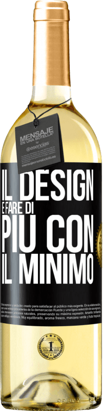 Spedizione Gratuita | Vino bianco Edizione WHITE Il design è fare di più con il minimo Etichetta Nera. Etichetta personalizzabile Vino giovane Raccogliere 2023 Verdejo