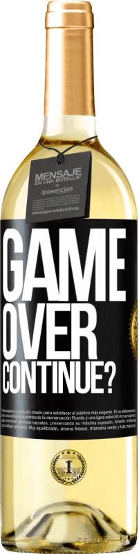 29,95 € | White Wine WHITE Edition GAME OVER. Continue? Black Label. Customizable label Young wine Harvest 2023 Verdejo