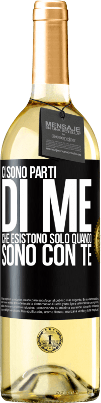 29,95 € | Vino bianco Edizione WHITE Ci sono parti di me che esistono solo quando sono con te Etichetta Nera. Etichetta personalizzabile Vino giovane Raccogliere 2024 Verdejo