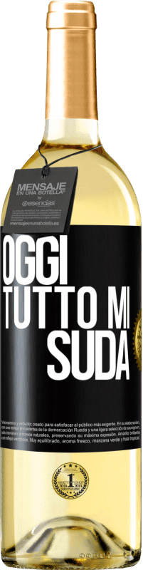 29,95 € | Vino bianco Edizione WHITE Oggi tutto mi suda Etichetta Nera. Etichetta personalizzabile Vino giovane Raccogliere 2024 Verdejo