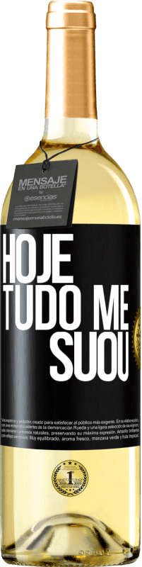 29,95 € | Vinho branco Edição WHITE Hoje tudo me suou Etiqueta Preta. Etiqueta personalizável Vinho jovem Colheita 2023 Verdejo