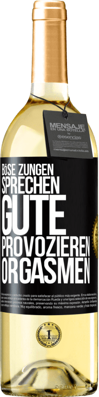 29,95 € | Weißwein WHITE Ausgabe Böse Zungen sprechen, gute provozieren Orgasmen Schwarzes Etikett. Anpassbares Etikett Junger Wein Ernte 2023 Verdejo