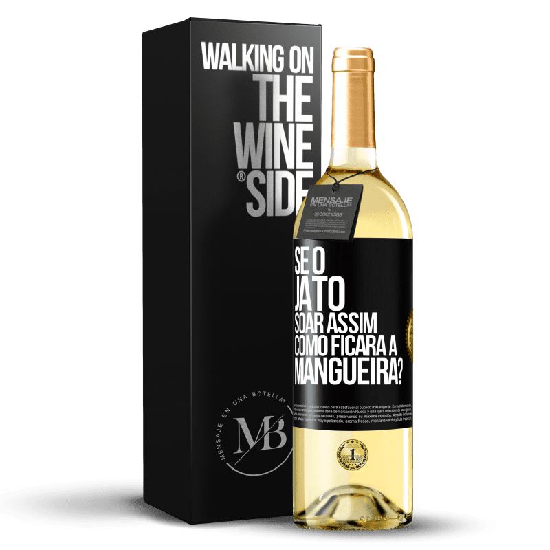 29,95 € Envio grátis | Vinho branco Edição WHITE Se o jato soar assim, como ficará a mangueira? Etiqueta Preta. Etiqueta personalizável Vinho jovem Colheita 2023 Verdejo