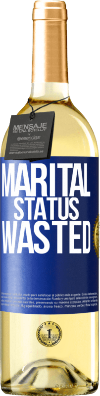 29,95 € | White Wine WHITE Edition Marital status: wasted Blue Label. Customizable label Young wine Harvest 2024 Verdejo