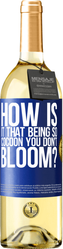 29,95 € | White Wine WHITE Edition how is it that being so cocoon you don't bloom? Blue Label. Customizable label Young wine Harvest 2024 Verdejo