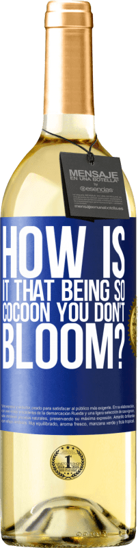 29,95 € Free Shipping | White Wine WHITE Edition how is it that being so cocoon you don't bloom? Blue Label. Customizable label Young wine Harvest 2025 Verdejo