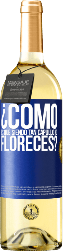 29,95 € | Vino Blanco Edición WHITE ¿Cómo es que siendo tan capullo no floreces? Etiqueta Azul. Etiqueta personalizable Vino joven Cosecha 2024 Verdejo