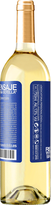 29,95 € | Vinho branco Edição WHITE O triste não é ir ao cemitério, mas ficar Etiqueta Azul. Etiqueta personalizável Vinho jovem Colheita 2024 Verdejo