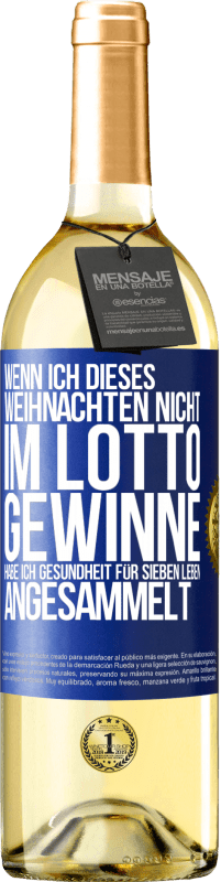 «Wenn ich dieses Weihnachten nicht im Lotto gewinne, habe ich Gesundheit für sieben Leben angesammelt» WHITE Ausgabe