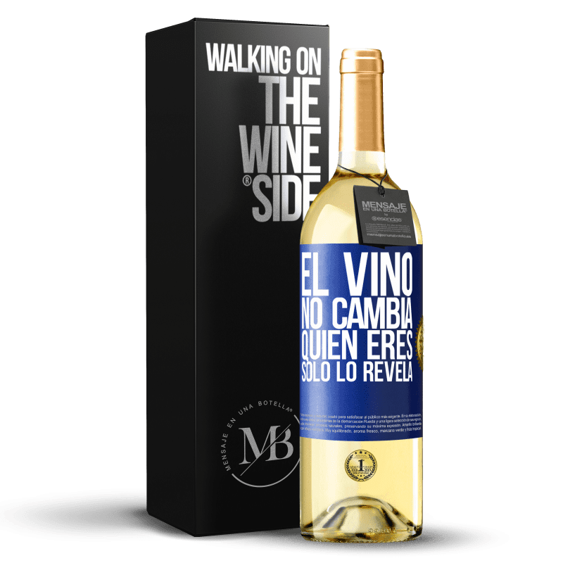 29,95 € Envoi gratuit | Vin blanc Édition WHITE Le vin ne change pas qui vous êtes. Ne révèle que Étiquette Bleue. Étiquette personnalisable Vin jeune Récolte 2022 Verdejo