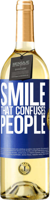 29,95 € Free Shipping | White Wine WHITE Edition Smile, that confuses people Blue Label. Customizable label Young wine Harvest 2023 Verdejo