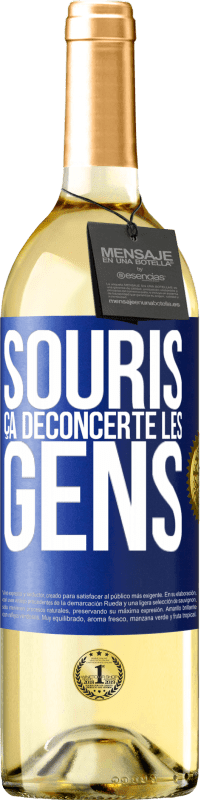 29,95 € Envoi gratuit | Vin blanc Édition WHITE Souris, ça déconcerte les gens Étiquette Bleue. Étiquette personnalisable Vin jeune Récolte 2024 Verdejo