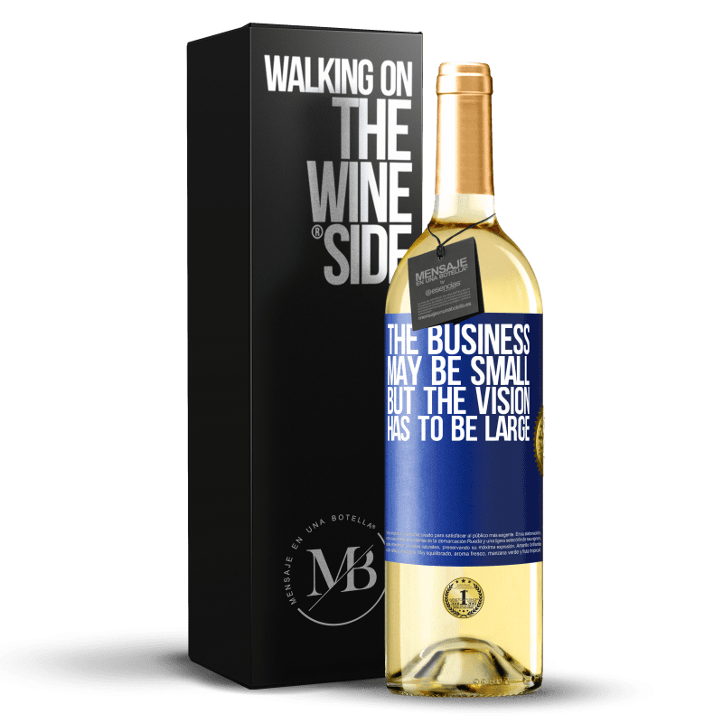 29,95 € Free Shipping | White Wine WHITE Edition The business may be small, but the vision has to be large Blue Label. Customizable label Young wine Harvest 2024 Verdejo