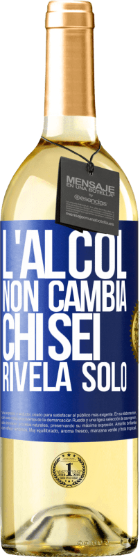 29,95 € Spedizione Gratuita | Vino bianco Edizione WHITE L'alcol non cambia chi sei. Rivela solo Etichetta Blu. Etichetta personalizzabile Vino giovane Raccogliere 2024 Verdejo