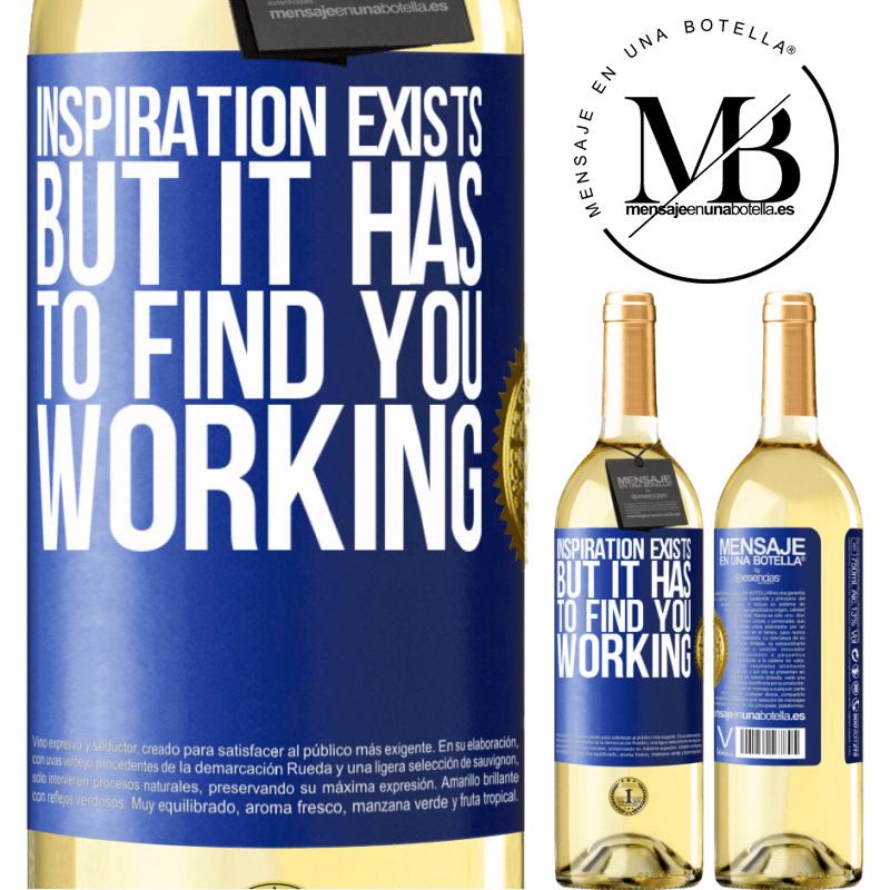 29,95 € Free Shipping | White Wine WHITE Edition Inspiration exists, but it has to find you working Blue Label. Customizable label Young wine Harvest 2025 Verdejo
