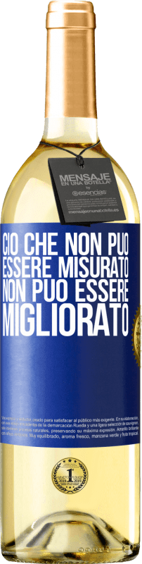 29,95 € | Vino bianco Edizione WHITE Ciò che non può essere misurato non può essere migliorato Etichetta Blu. Etichetta personalizzabile Vino giovane Raccogliere 2025 Verdejo