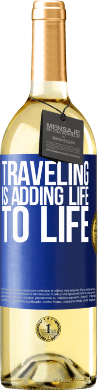 29,95 € | White Wine WHITE Edition Traveling is adding life to life Blue Label. Customizable label Young wine Harvest 2024 Verdejo