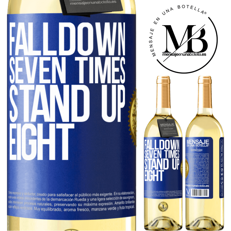 29,95 € Free Shipping | White Wine WHITE Edition Falldown seven times. Stand up eight Blue Label. Customizable label Young wine Harvest 2022 Verdejo