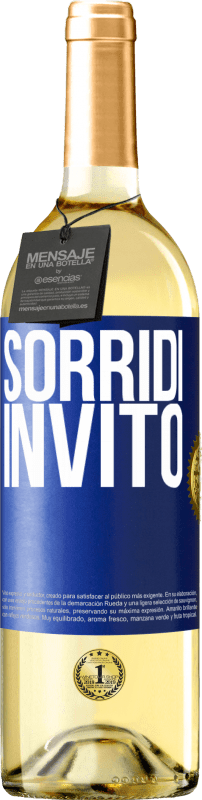 29,95 € | Vino bianco Edizione WHITE Sorridi, invito Etichetta Blu. Etichetta personalizzabile Vino giovane Raccogliere 2025 Verdejo