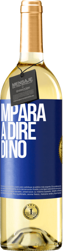 29,95 € Spedizione Gratuita | Vino bianco Edizione WHITE Impara a dire di no Etichetta Blu. Etichetta personalizzabile Vino giovane Raccogliere 2023 Verdejo