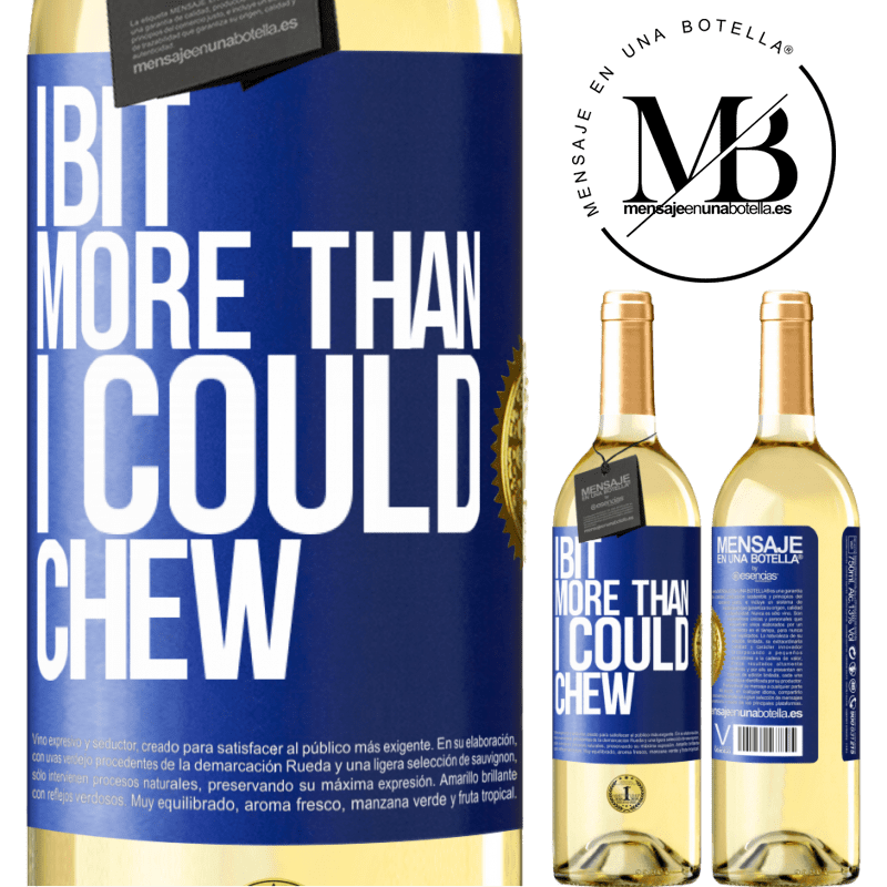 29,95 € Free Shipping | White Wine WHITE Edition I bit more than I could chew Blue Label. Customizable label Young wine Harvest 2022 Verdejo