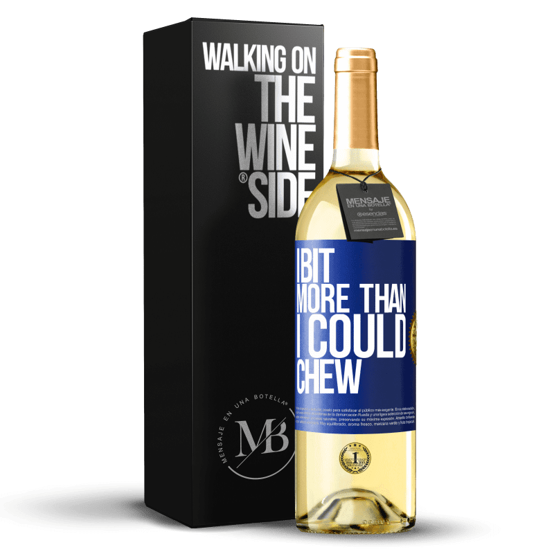 29,95 € Free Shipping | White Wine WHITE Edition I bit more than I could chew Blue Label. Customizable label Young wine Harvest 2021 Verdejo