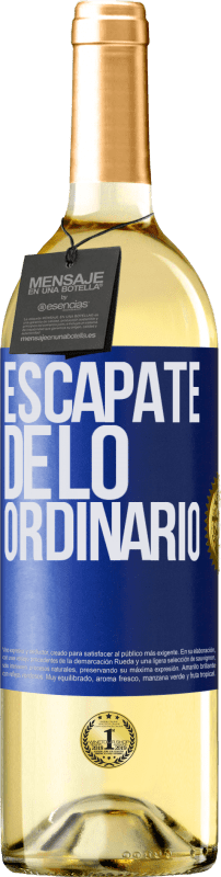 29,95 € Envío gratis | Vino Blanco Edición WHITE Escápate de lo ordinario Etiqueta Azul. Etiqueta personalizable Vino joven Cosecha 2023 Verdejo