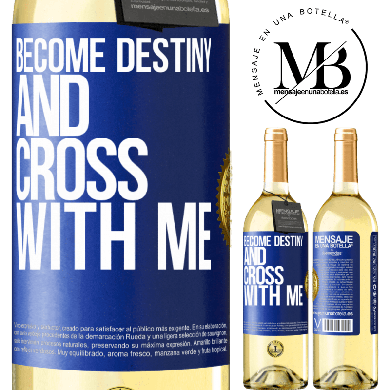 29,95 € Free Shipping | White Wine WHITE Edition Become destiny and cross with me Blue Label. Customizable label Young wine Harvest 2023 Verdejo