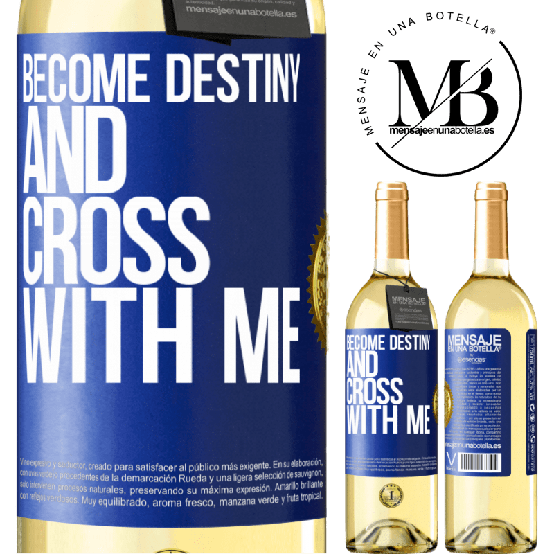 29,95 € Free Shipping | White Wine WHITE Edition Become destiny and cross with me Blue Label. Customizable label Young wine Harvest 2025 Verdejo