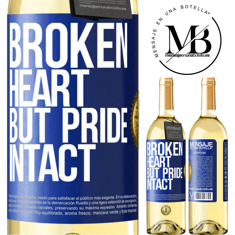 29,95 € Free Shipping | White Wine WHITE Edition The broken heart But pride intact Blue Label. Customizable label Young wine Harvest 2022 Verdejo