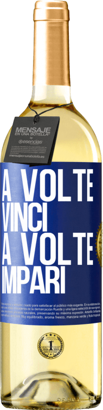 29,95 € | Vino bianco Edizione WHITE A volte vinci, a volte impari Etichetta Blu. Etichetta personalizzabile Vino giovane Raccogliere 2025 Verdejo