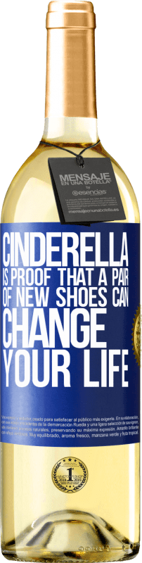 29,95 € | White Wine WHITE Edition Cinderella is proof that a pair of new shoes can change your life Blue Label. Customizable label Young wine Harvest 2023 Verdejo