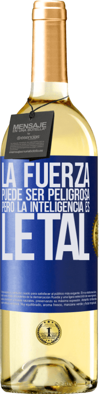 29,95 € | Vino Blanco Edición WHITE La fuerza puede ser peligrosa, pero la inteligencia es letal Etiqueta Azul. Etiqueta personalizable Vino joven Cosecha 2024 Verdejo